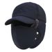 Cappello invernale da uomo Lei Feng con fodera in pile, spesso, antivento, caldo, con maschera protettiva per il viso, cappello da ciclista staccabile_voghion.com