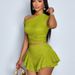 2025 Cross-Border Fashion Personality Solid Color Two-Piece Skirt Set Simple Versatile European And American Style_voghion.com