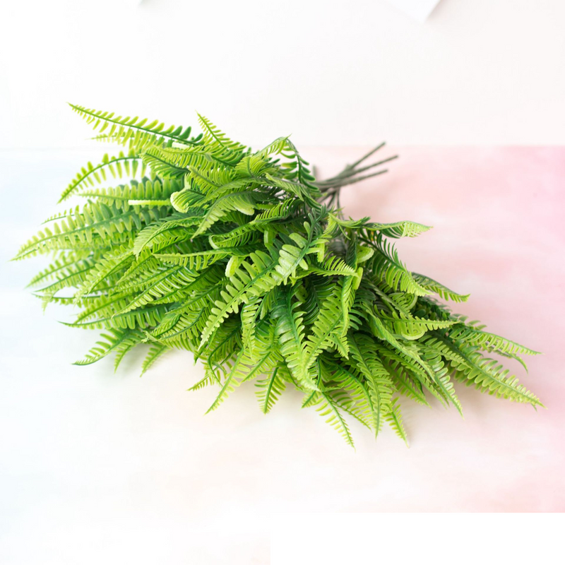 Factory direct sale simulation plants green wall decoration flowers and plants wedding flower art green leaf seahorse Persian grass_voghion.com