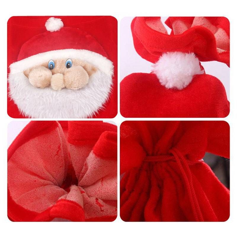 Christmas decorations Christmas high-end gift bag Christmas gold velvet face gift bag_voghion.com