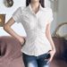 Fashionable And Stylish Texture Pattern Shirt For Women's Summer Commuter New Slim Fit Button Cardigan Solid Color_voghion.com