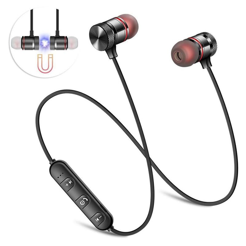 Wireless Binaural Stereo Sports Bluetooth Headset Ear Hanging Running Super Long Standby Magnetic Suction Head Neck Hanging Neck_voghion.com