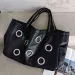 Borsa tote con rivetti cavi: borsa a tracolla firmata, borsa a mano in morbida pelle PU e shopper borchiata per donna_voghion.com