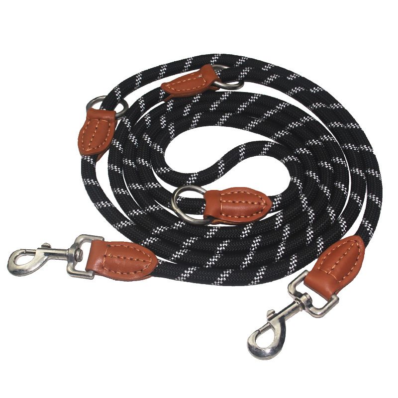 Doppelhaken Multifunktionale Haustier Outdoor Walking Training Leine Seil Hundekette_voghion.com
