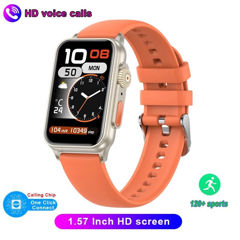 Smartwatch Men Women 1.57Inch HD Screen Health Monitoring Fitness Tracker Voice Assistant Bluetooth Call Sports Smart Wa_voghion.com