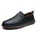 Men's Leather 2025 Spring New Soft Breathable Casual Cowhide Sole Non-Slip Driving Shoes For Middle-Aged Dads_voghion.com