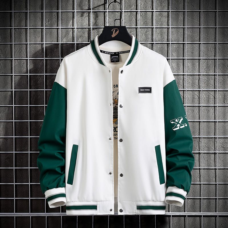 Trendy baseball jerseys men, spring autumn, teenagers, trendy plus size for middle and high school students, fat guy_voghion.com