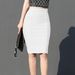 Női Ruházat őszi új egyszínű vékony rugalmas magas derékú szoknya szűk csípőkötős szoknya nőknek_voghion.com