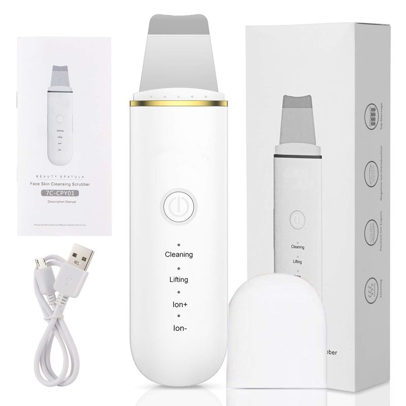 Facial Skin Scrubber Face Pore Deep Cleaner Spatula Blackhead Remover Machine_voghion.com