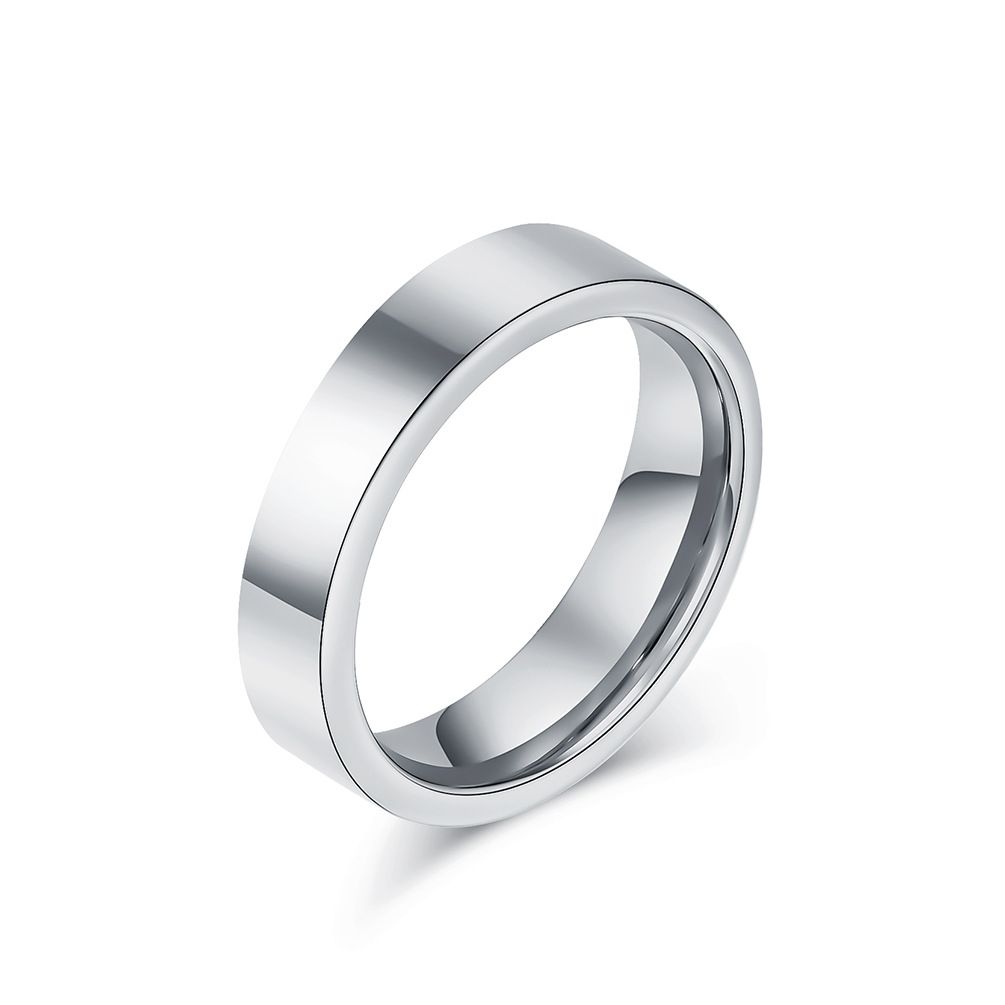 Fashionable and simple 468mm tungsten steel ring ring light luxury high end cold style tungsten gold couple hand jewelry gift_voghion.com