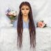 34inch Full Lace Wig Fat Thick 11 Strands Braids Lightweight Easily Wear Synthetic Braids Wig_voghion.com