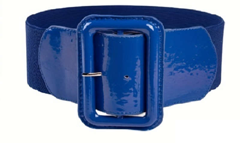 Women's belt retro elastic elastic belt square pin buckle belt_voghion.com