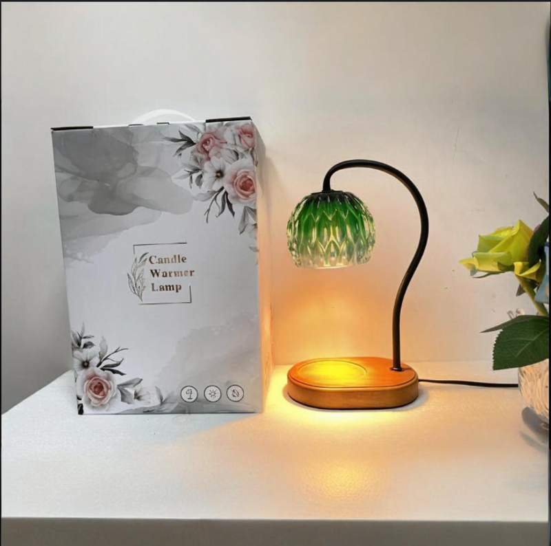 Heemmiwwelen Nei hiefbar Wachsschmëlzlampe Aromatherapielampe Glas Aromatherapieuewen Nuetsdëschlampe Zäitgesteiert Schmelzkäerzenlampe Schlofzëmmer Dëschlampe_voghion.com
