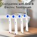 4 Pcs Sensitive Care Toothbrush Heads Compatible With Oral B Electric Toothbrushes, Professional Replacement Brush Head Refills For 1000 1500 500 100_voghion.com