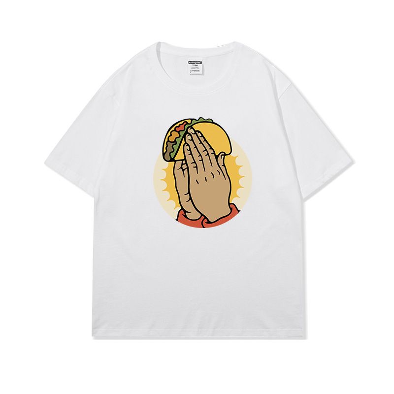 T-shirt da uomo semplice e casual, con maniche corte, ampia, oversize, girocollo, scollo piccolo, cotone Ure_voghion.com