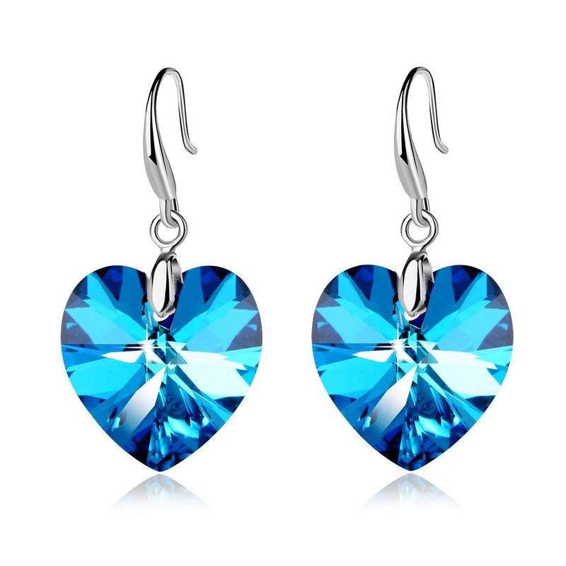Orecchini pendenti con stella dell'oceano transfrontaliero orecchini con tormalina in cristallo femminile orecchini con strass a forma di cuore di pesca regalo all'ingrosso_voghion.com