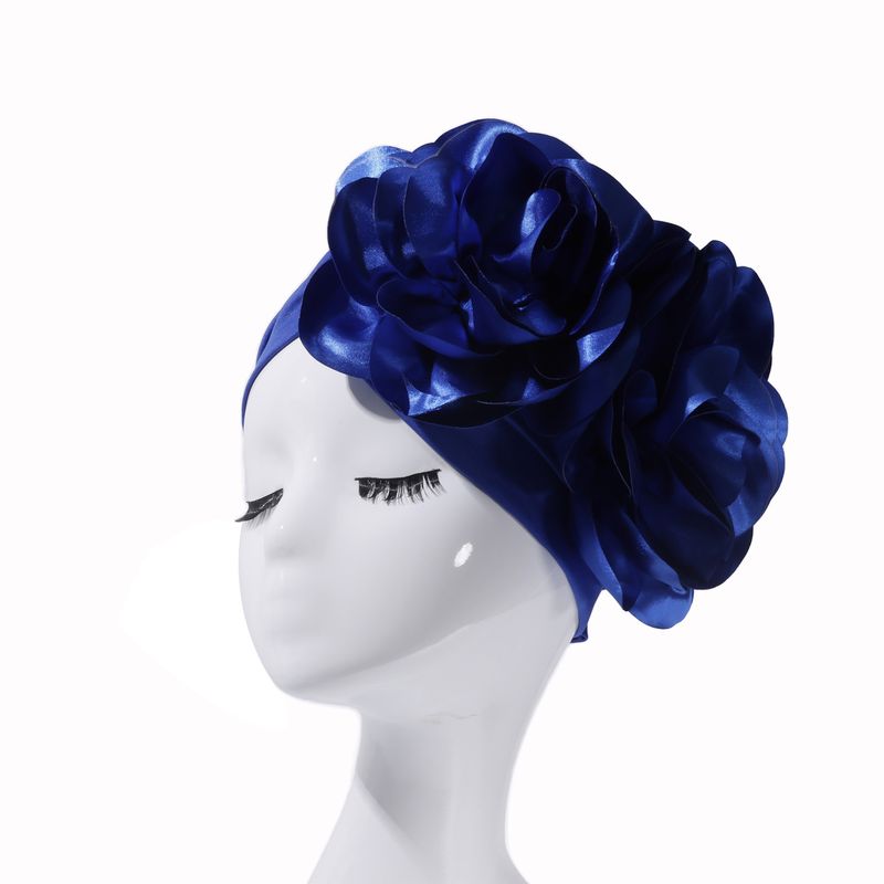Cappello turbante oversize in stile africano - Copricapo etnico con fiori per matrimoni e occasioni speciali_voghion.com