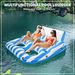 Inflatable Double Water Reclining Chair With Backrest, Floating Chair, Swimming Pool Tanning, Floating Row, Tanning_voghion.com
