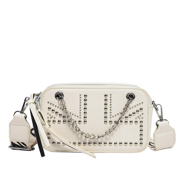 Söt Cool Kryddig Tjejkamera 2024 Sommar Ny Dam Nischdesign Personlig Nitkorsväska Trendig_voghion.com