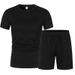 Sommer Herren Strandhose Mode Kurzarm Set T-Shirt + Strand Capris Casual Sports Zweiteiliger_voghion.com