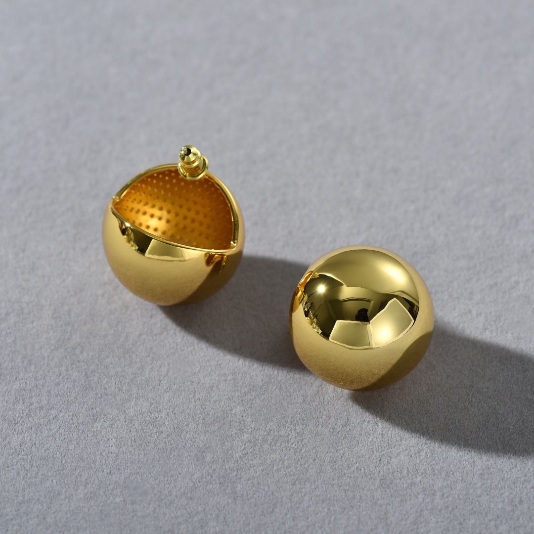 Damenschmuck Elegante runde 925 versilberte Ohrstecker für Frauen, minimalistisches geometrisches Design, Creolen aus Gold und Silber für den Alltag_voghion.com