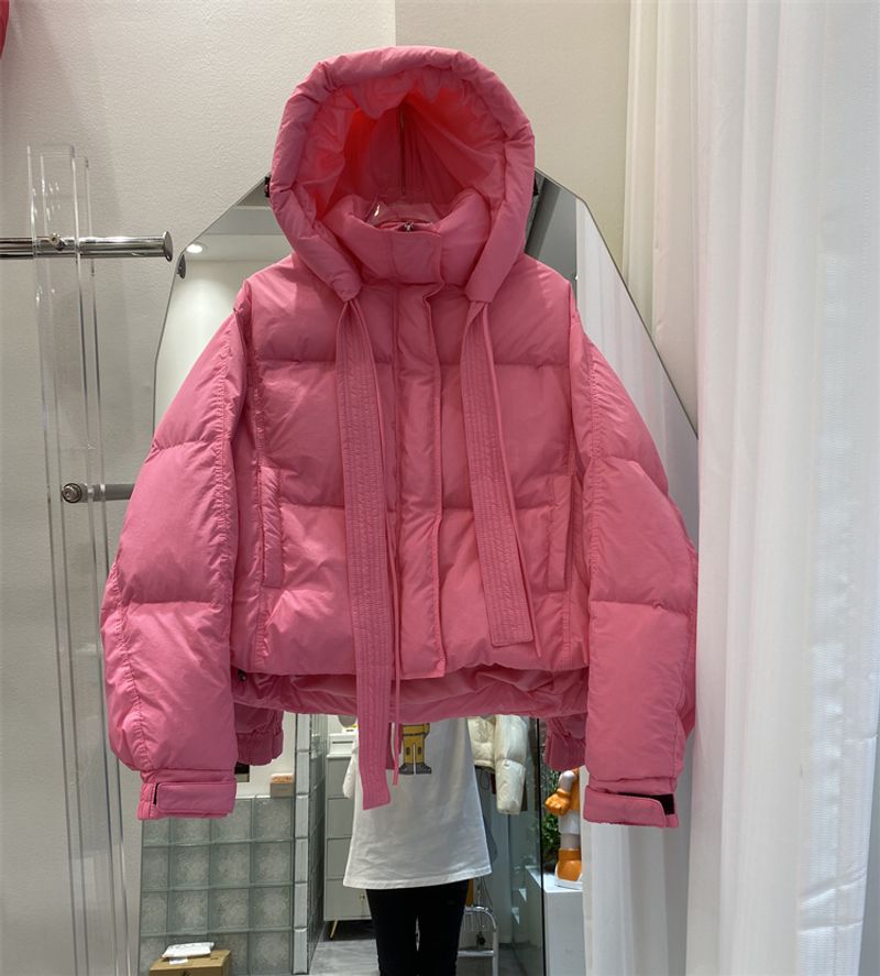 Women's Clothing Down Jacket Short Hooded Thickened Fashionable Small White Duck Down Jacket_voghion.com