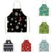 Cross-Border Direct Supply Christmas Series Linen Apron Kitchen Household Sleeveless Hanging Neck Unisex Stain-Resistant_voghion.com