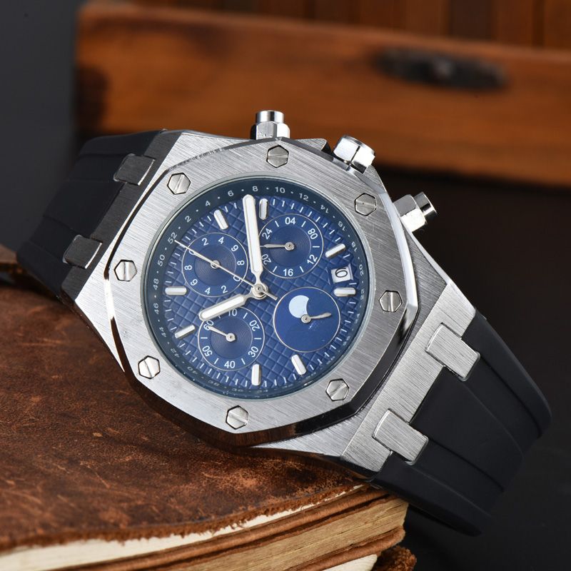 Armbanduhren für Männer 2025 Neue Herrenuhren Alle Zifferblätter funktionieren Quarzuhr Hochwertige Top-Luxusmarke Uhr Herrenmode Gummiarmband_voghion.com