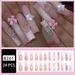 unghie finte super lunghe in polvere per tubi d'acqua, perle a farfalla, unghie finte a forma di stella cava, nail art con toppe_voghion.com