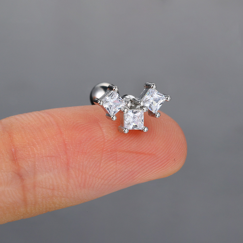 Unisex ørestikker sommerfugl hjerteformede titanium stål skruespænde ørestikker populære øreringe_voghion.com