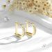 Γυναικεία Κοσμήματα Απλό, Ελαφρύ Πολυτελές, Επιχρυσωμένο με Χάλκινο Χρυσό 14Κ Ζιργκόν, Γεωμετρικό Κλιπ Αυτιών, Σκουλαρίκια Υψηλής Ποιότητας σε Σχήμα D, Κοσμήματα Αυτιών_voghion.com