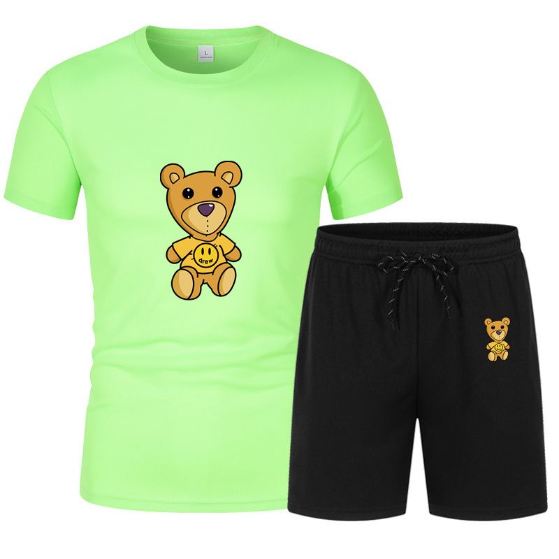 Sommer Luxus Set Herren Kurzarm Anzug Mode Casual Shorts Trainingsanzug Kleidung für Herren T-Shirt + Shorts 2-teiliges Set_voghion.com