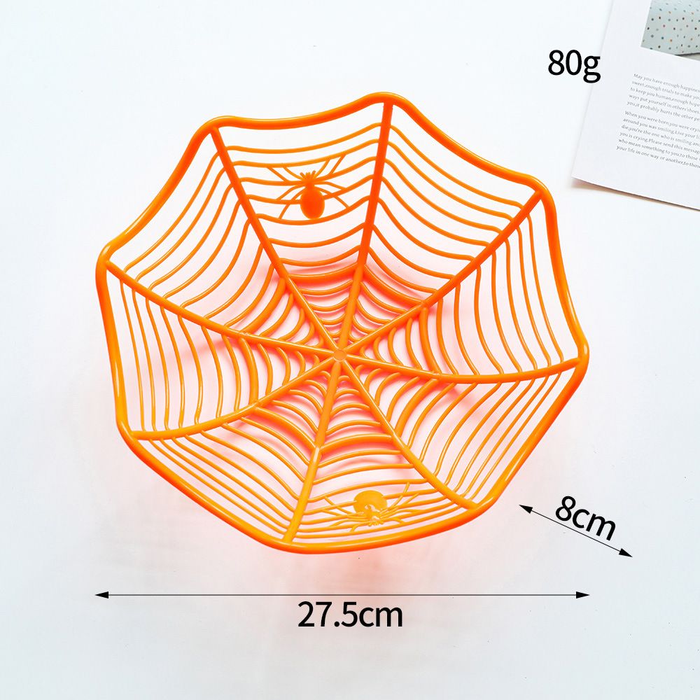 Halloween Web Korb Obst Schädel Spinne Candy Platte Urlaub Dekoration Requisiten_voghion.com