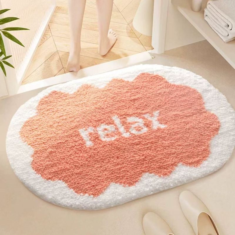 Absorbent Entrance Doorway Foot Mat Entryway Household Cream Style Non-Slip Bathroom Toilet Thickened Carpet_voghion.com