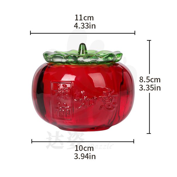 Dazhi Kristall-Persimmon-Dekorationsornament, kann Schlüssel, kleine Gegenstände, Süßigkeitenfüllung aufbewahren. Alles passt gut zusammen._voghion.com