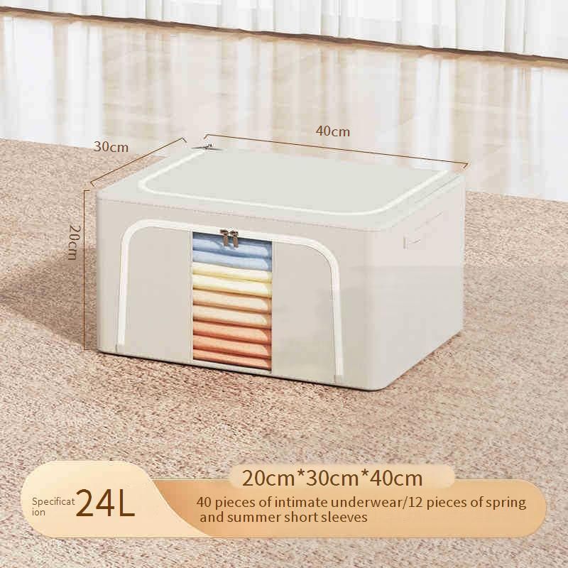 Foldable Storage Box Heavy Duty Oxford Fabric Organizer For Clothes Blankets Home Storage Reinforced Handles Underbed Closet Breathable Durable_voghion.com