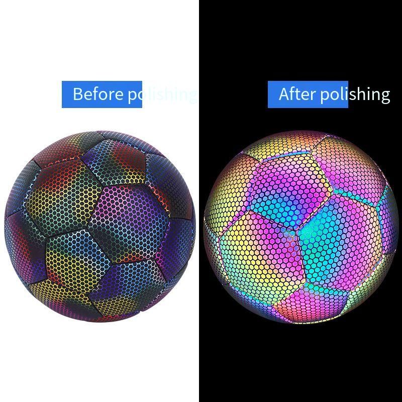 Blue Honeycomb Fluorescent Football No. 5 Student Competition Training Luminous Football Gift Glow-in-the-dark Football_voghion.com
