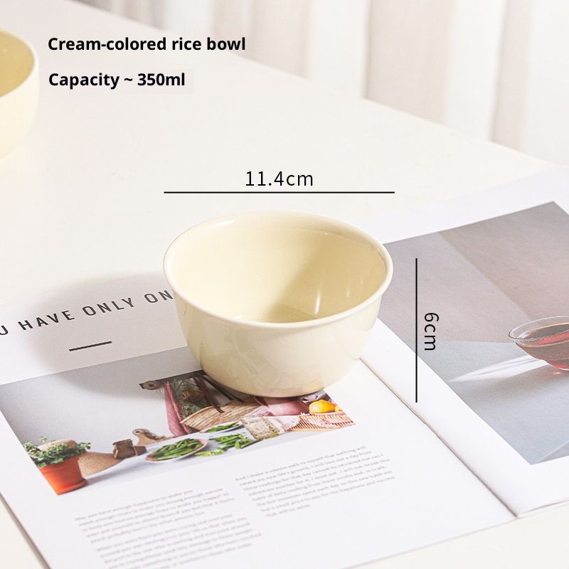 "Floral Wisteria & Cream Ceramic Bowl Set - Microwave Safe Hand-Painted Dinnerware With Spoons, Plates & Serving Bowls For Home Dining"_voghion.com