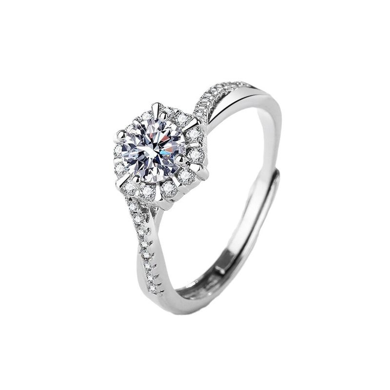 Tiktok Kwai Online Celebrity Live Broadcast of  Mo Sang Stone for Female 60 Points Wedding Diamond Ring_voghion.com