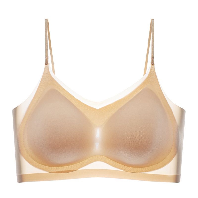 2023 Summer Ultra thin Ice Silk Traceless Underwear for Women's Thin,  Breathable, Large Chest, Small Sling Strap,_voghion.com