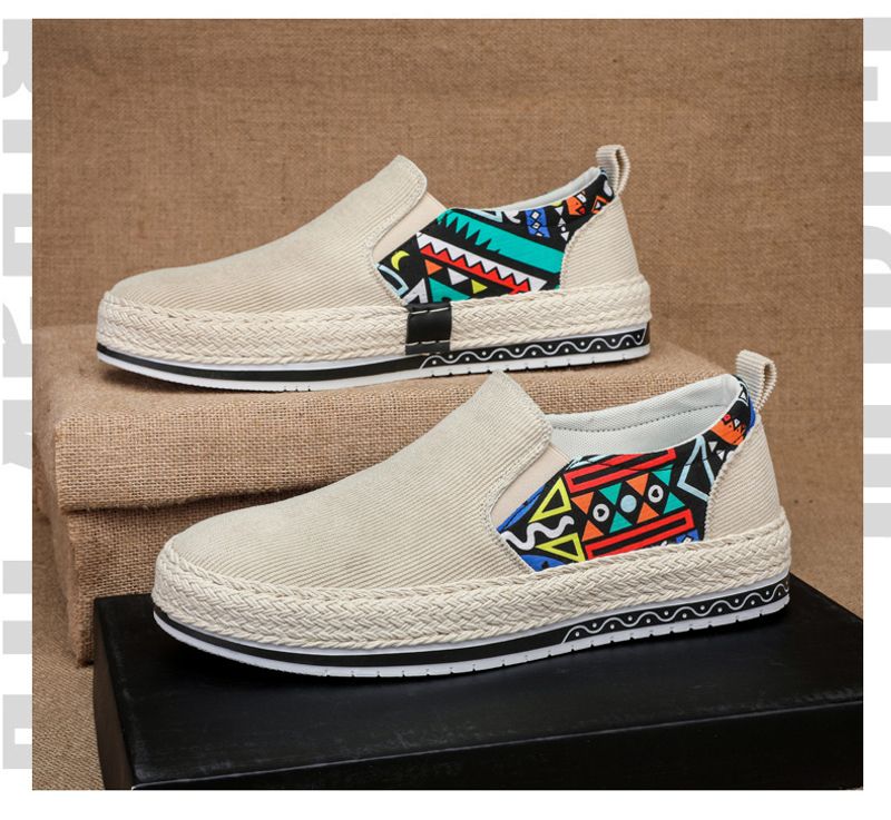  Herrenschuhe, Stil, leicht, bequem, ergonomisch, Fischerschuhe, Boardschuhe, gewebte Schuhe_voghion.com