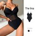Maillot de bain une pièce pour femme, maillot de bain conservateur à bretelles en maille_voghion.com