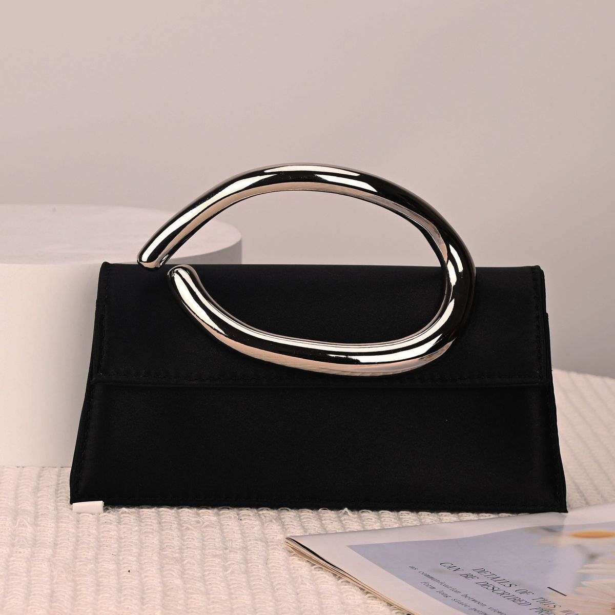 2025 New French Style Handbag Small Square Niche Fashion Personality Shoulder Satin Crossbody Women's Bag Hot_voghion.com