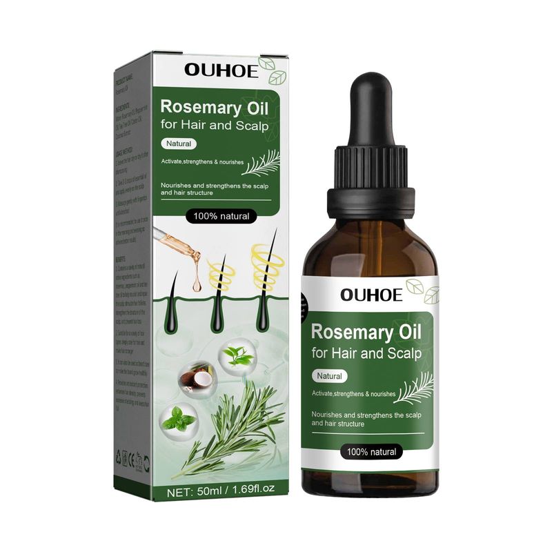 OUHOE Hair Care Rosemary Oil, Anti-Loss Hair Nourish And Strengthen Hair Care Essential Oil_voghion.com