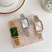 Women's Watches Small Square Dial Simple Retro Style Steel Belt High-end Niche Watch Feminine Temperament_voghion.com