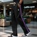 Men's Hip-Hop Flared Pants - American Retro Stripe Joggers | Elastic Waist Casual Trousers_voghion.com