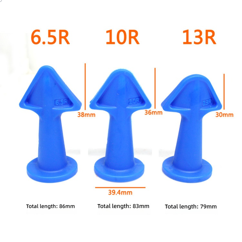 Professionele kitset met 5 stuks - Precisiespuitmond, schraper en wisser voor naadloze doe-het-zelfprojecten (zwart/blauw/geel)_voghion.com