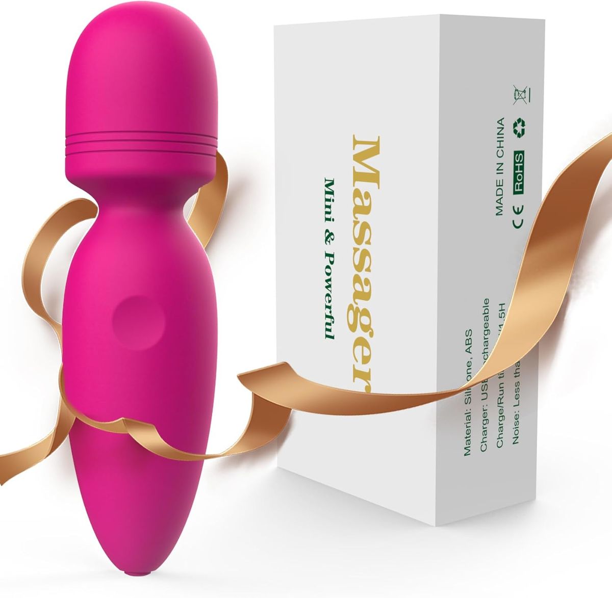 Fuwyiy Mini handmatige massageapparaten, cadeaus voor vrouwen, klein, draadloos met 10 standen, persoonlijke handmassage voor nek en schouder_voghion.com