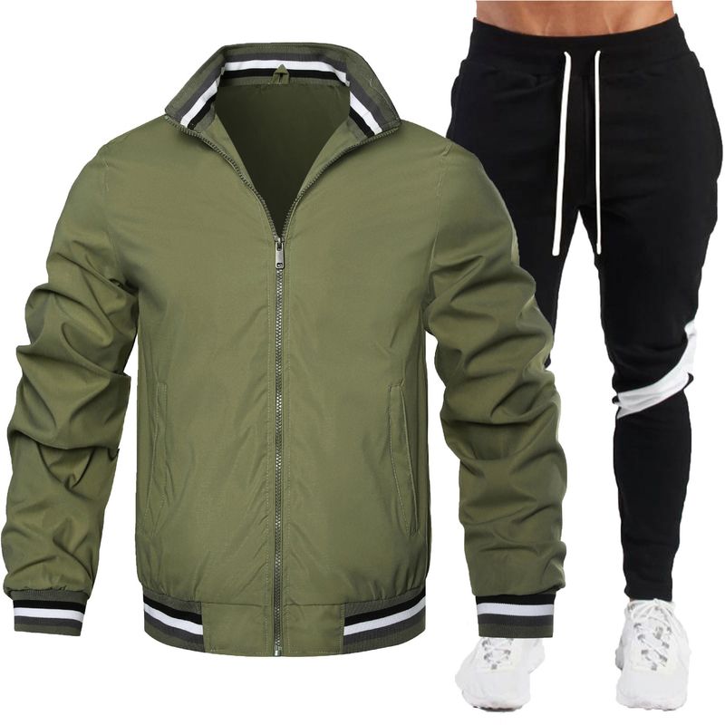 Spring two-piece set, casual pilot jacket, high-quality jacket set_voghion.com