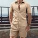 Men's Clothing Summer Men's Short Sleeved Shorts Suit Sports Leisure Vacation Two Piece Suit_voghion.com